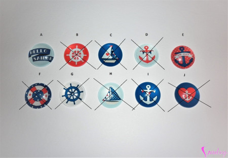 Záchytný klip námořní - výběr z motivů